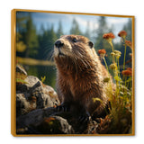 Depicting A Beaver In The Woods - Beaver Home Decor Art