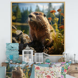 Depicting A Beaver In The Woods - Beaver Home Decor Art