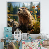 Depicting A Beaver In The Woods - Beaver Home Decor Art