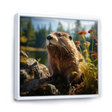 Depicting A Beaver In The Woods - Beaver Home Decor Art
