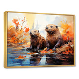 Portrait Of Beavers Habitat - Beaver Living Room Wall Art
