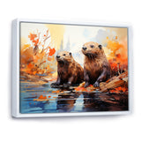 Portrait Of Beavers Habitat - Beaver Living Room Wall Art