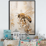Minimalism Buzzing Bee - Bee Canvas Wall Art
