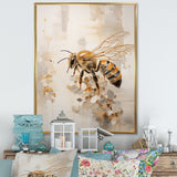 Minimalism Buzzing Bee - Bee Canvas Wall Art
