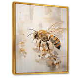 Minimalism Buzzing Bee - Bee Canvas Wall Art