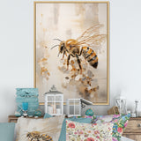 Minimalism Buzzing Bee - Bee Canvas Wall Art