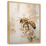 Minimalism Buzzing Bee - Bee Canvas Wall Art