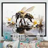 Minimalism Bee Reflection On Water - Bee Wall Decor