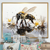 Minimalism Bee Reflection On Water - Bee Wall Decor