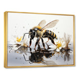 Minimalism Bee Reflection On Water - Bee Wall Decor