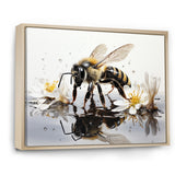 Minimalism Bee Reflection On Water - Bee Wall Decor