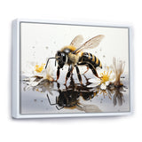 Minimalism Bee Reflection On Water - Bee Wall Decor