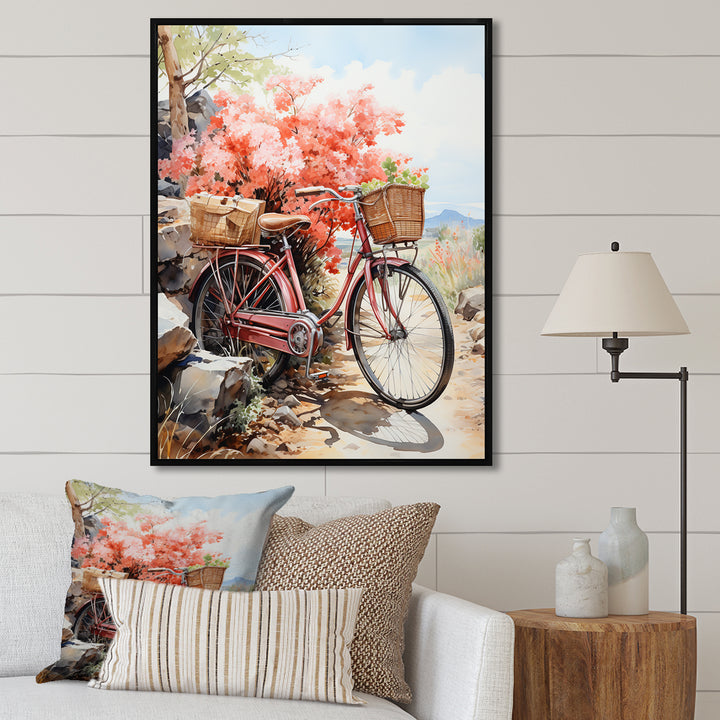 Coral Cruise Bicycle - Bicycle Canvas Wall Art