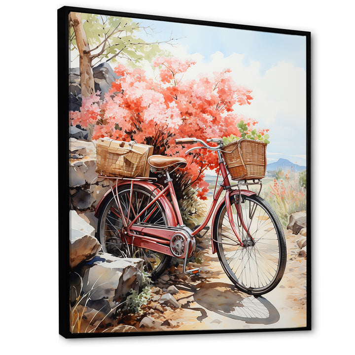 Coral Cruise Bicycle - Bicycle Canvas Wall Art