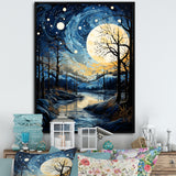 Indigo Intrigue Water Stream - Bicycle Canvas Wall Art