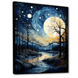 Indigo Intrigue Water Stream - Bicycle Canvas Wall Art