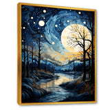 Indigo Intrigue Water Stream - Bicycle Canvas Wall Art
