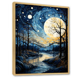 Indigo Intrigue Water Stream - Bicycle Canvas Wall Art