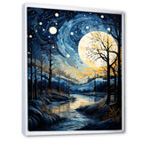 Indigo Intrigue Water Stream - Bicycle Canvas Wall Art