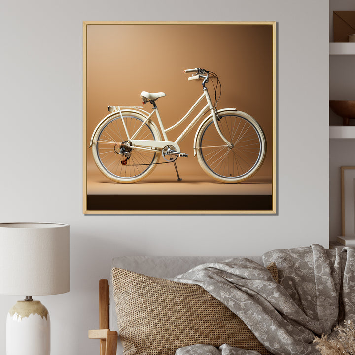Ivory Itinerary Bicycle - Bicycle Canvas Wall Art
