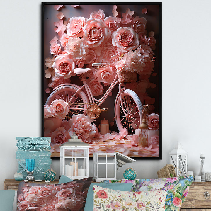 Bicycle Rose Reverie - Bicycle Canvas Wall Art