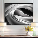 Silver Speed fractal wave II - Abstract Canvas Wall Art