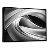 Silver Speed fractal wave II - Abstract Canvas Wall Art