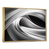 Silver Speed fractal wave II - Abstract Canvas Wall Art