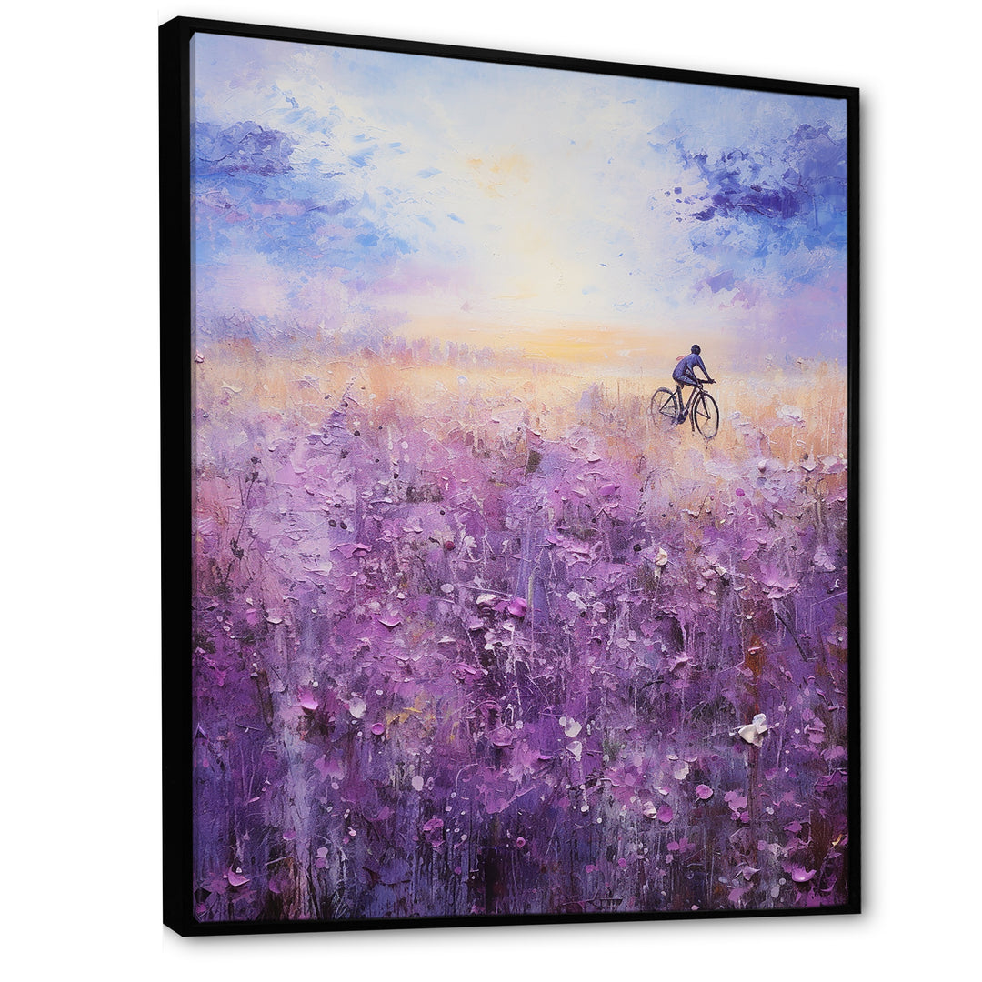 Violet Voyage - Bicycle Canvas Wall Art