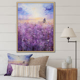 Violet Voyage - Bicycle Canvas Wall Art