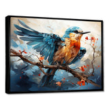 Geometric Birds In Cubist Skies I - Animals Canvas Wall Art