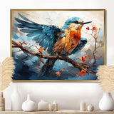 Geometric Birds In Cubist Skies I - Animals Canvas Wall Art