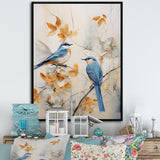 Minimalism Birds Paradise Floral Scenery - Bird Floral Home Decor Art