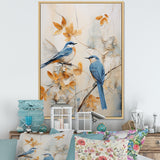 Minimalism Birds Paradise Floral Scenery - Bird Floral Home Decor Art