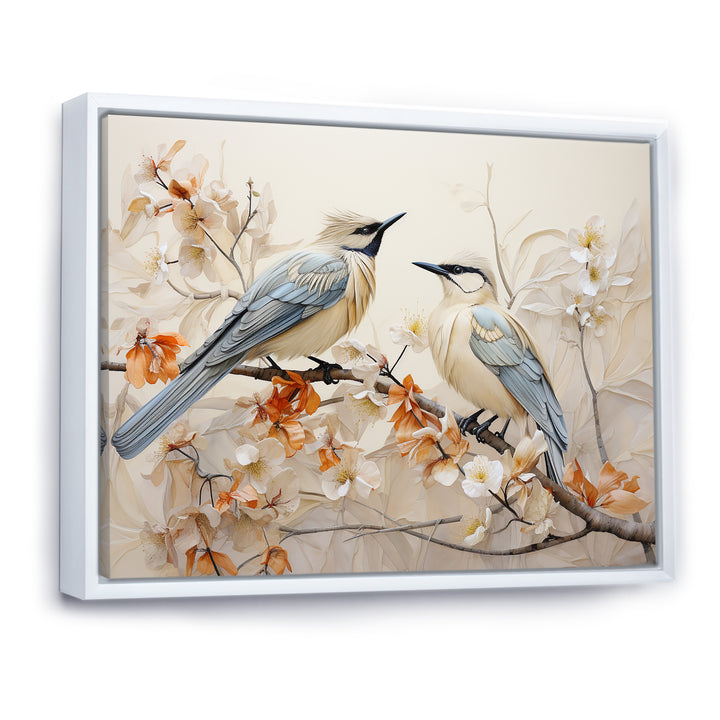 Minimalism Birds Paradise Floral Branch - Bird Floral Bedroom Wall Art