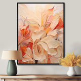 Minimalism Peach Flowers - Floral Canvas Wall Art