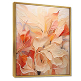 Minimalism Peach Flowers - Floral Canvas Wall Art