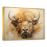 Minimalism Bison Head - Bison Canvas Wall Art