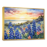 Blue Bonnets Sunset I - Floral Canvas Wall Art