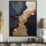 Minimalism Chrome Gold And Black Poteries II - Abstract Canvas Wall Art