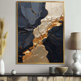 Minimalism Chrome Gold And Black Poteries II - Abstract Canvas Wall Art