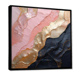 Minimalism Pink Gold Poteries - Abstract Canvas Wall Art