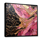 Minimalism Pink Gold Poteries - Abstract Canvas Wall Art