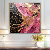 Minimalism Pink Gold Poteries - Abstract Canvas Wall Art