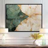 Green Gold Minimalism Poteries I - Abstract Canvas Wall Art