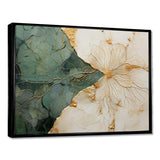 Green Gold Minimalism Poteries I - Abstract Canvas Wall Art