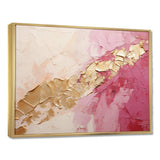 Pink Gold Minimalism Poteries I - Abstract Canvas Wall Art