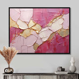 Gold Pink Minimalism Poteries - Abstract Canvas Wall Art