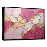 Gold Pink Minimalism Poteries - Abstract Canvas Wall Art