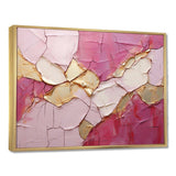 Gold Pink Minimalism Poteries - Abstract Canvas Wall Art